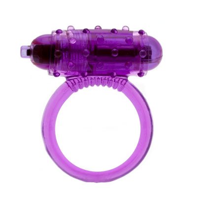 Anello vibrante per pene LILA con stimolatore