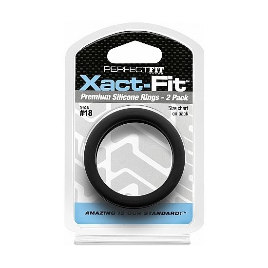 Confezione da 2 anelli in silicone Xact-fit 17,5 cm - nero