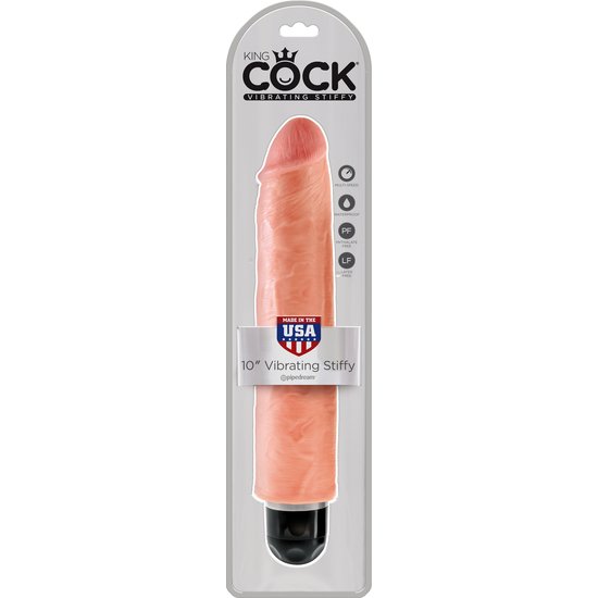 King cock 10 carne rigida vibrador