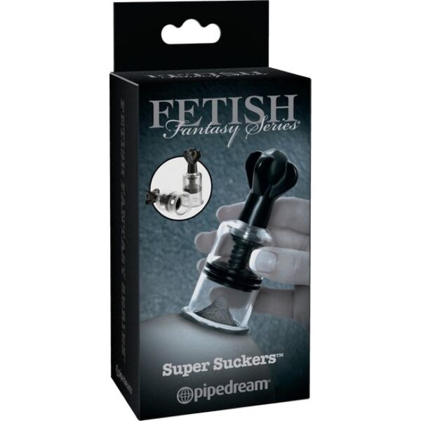 Succhiacapezzoli Fetish Fantasy Super Nipple Sucker, con cilindro trasparente e rotella di aspirazione