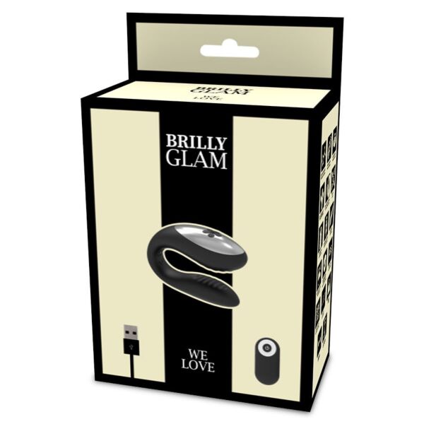 Vibratore per coppie Brilly Glam We Love Black con telecomando