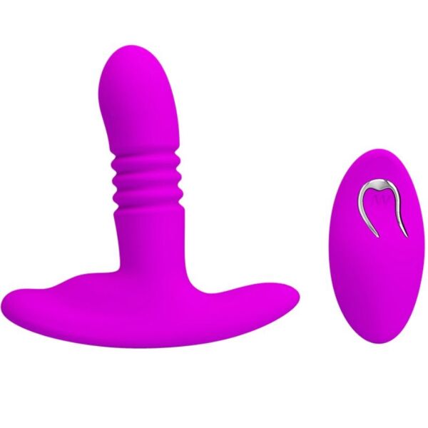 Plug anale Pretty Love Heather BI-014647W in silicone nero con ventosa alla base