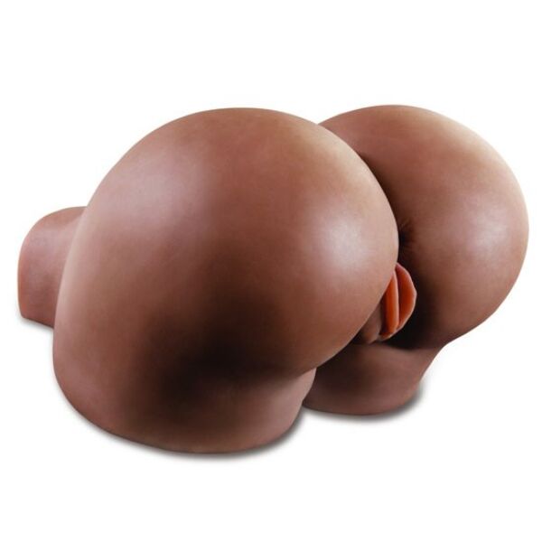 Masturbatore a torso Pipedream Extreme Toyz Fuck Me Silly, carnagione scura, con vagina e glutei