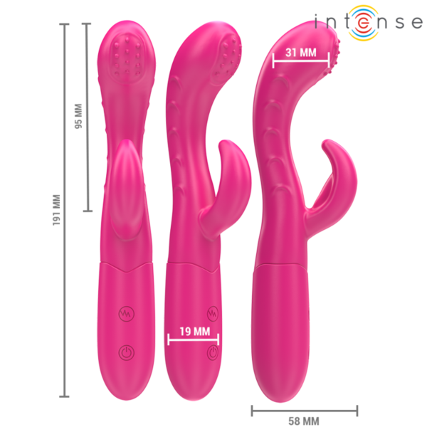 Vibratore rosa Intense Amara con lingua stimolatrice