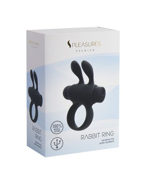 Anello fallico vibrante S Pleasures Rabbit Ring Rechargeable con il suo bullet