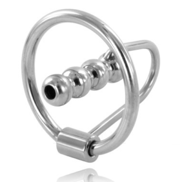 Anello per glande Metal Hard 30 mm con plug uretrale