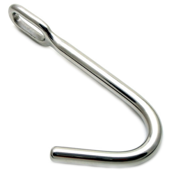 Gancio anale Metal Hard Anal Bondage Hook, con l'anello nella parte dritta