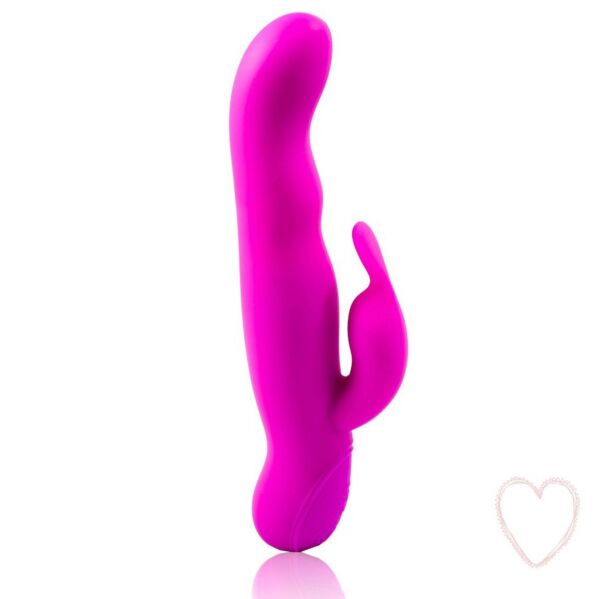Vibratore rabbit Pretty Love Hale, con la punta curva e il braccio per il clitoride