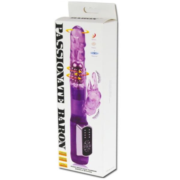 Vibratore rabbit Baile Passion Baron con il suo pannello di controllo touch