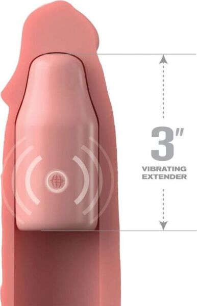 Guaina per il pene Fantasy X-tensions Elite Mega X-tension Light con estensione vibrante e telecomando