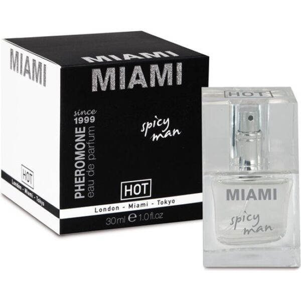 Profumo con feromoni HOT Miami Spicy da uomo, da 30 ml