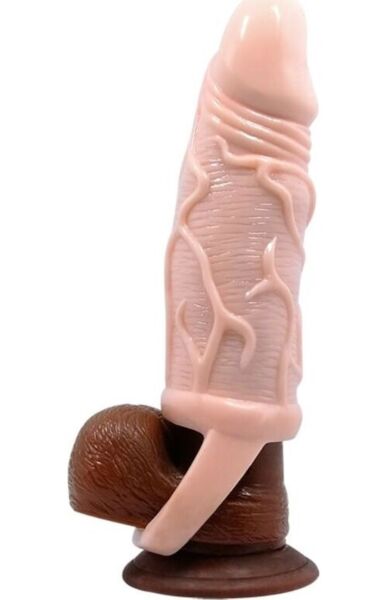 Guaina per il pene Baile For Him 13,5 cm color carne, con il suo anello per i testicoli