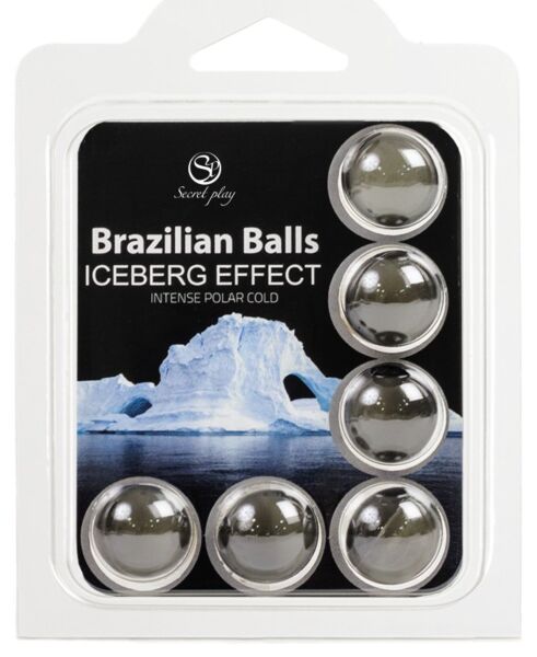 Set da 6 Brazilian Balls Iceberg di Secret Play, palline di olio da massaggio con effetto freddo