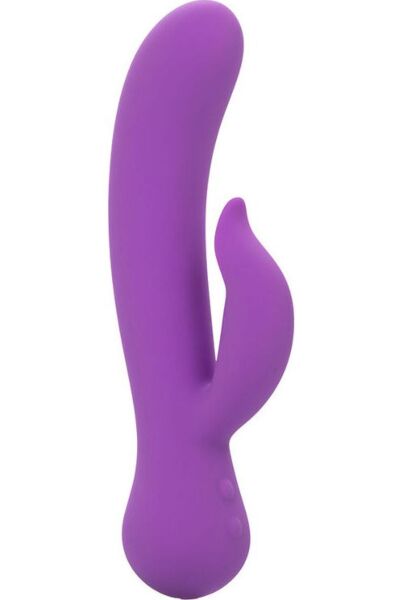 Vibratore a doppia stimolazione CalExotics First Time Rechargeable Pleaser di colore viola
