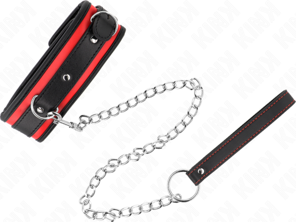 Collare con anelli Kink Modelo 2 e guinzaglio a catena con manico