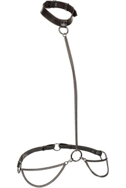 Imbracatura a catene Calexotics Euphoria Plus Size Halter, trasformabile in collare con guinzaglio