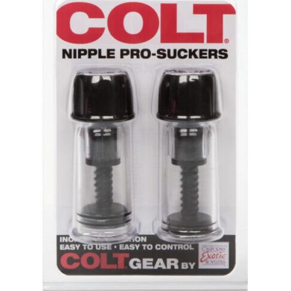 Ventose per capezzoli Colt Nipple Pro-Suckers con cilindro e meccanismo di regolazione a rotazione