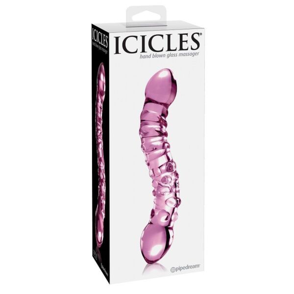 Dildo in vetro Pipedream Icicles N. 55, con due estremità