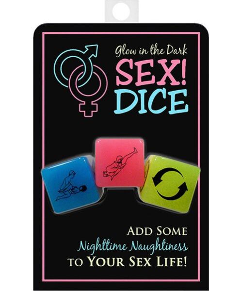 I tre dadi erotici Kheper Games Glow-in-the-Dark SEX! Dice