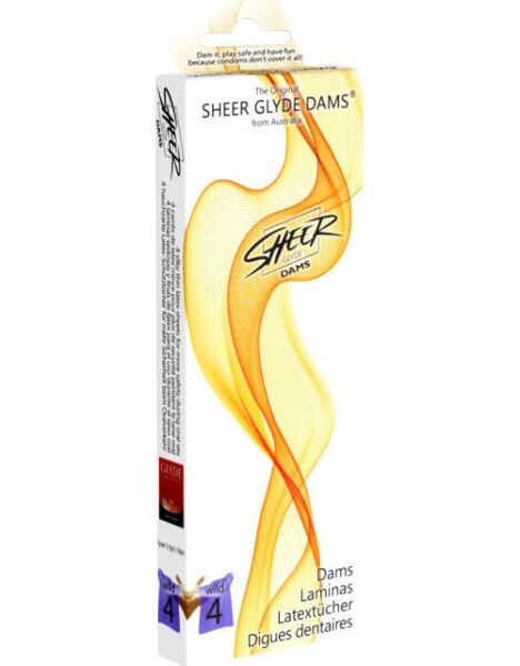 Pack di dental dam in lattice Sheer Glyde Dams per il sesso orale