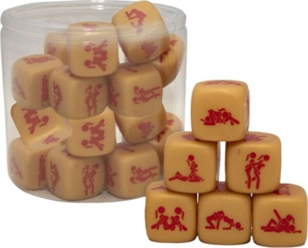 Dado erotico dorato Diablo Picante Pride Dice of Love con posizioni sessuali