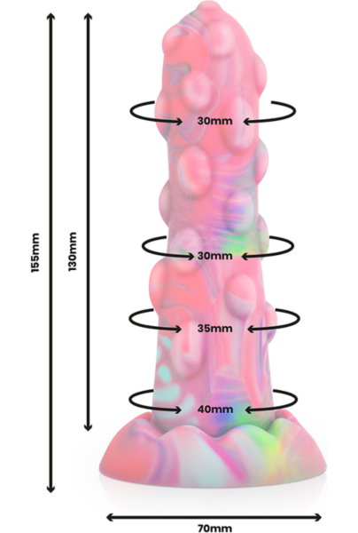 Dildo Epic Nixie in silicone con base a ventosa