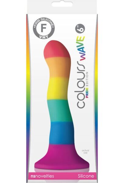 Dildo NS Novelties Pride Wave 17 cm, in silicone, con ventosa alla base