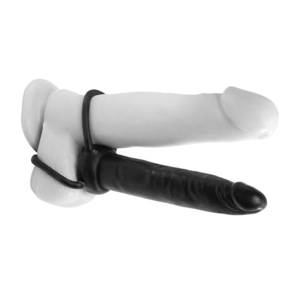 Strap-on per doppia penetrazione Pipedream Anal Fantasy Double Trouble, con il suo dildo e due anelli