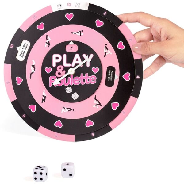 Gioco Secret Play Play & Roulette con una roulette e due dadi a sei facce