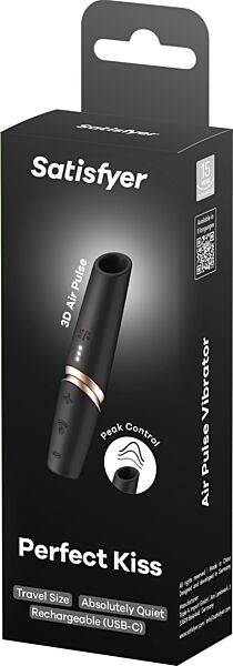 Succhiaclitoride Satisfyer Perfect Kiss nero e oro