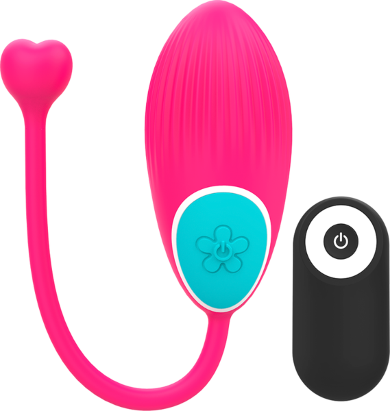 Bullet vibrante Happy Loky Ocian rosa e turchese, con telecomando nero