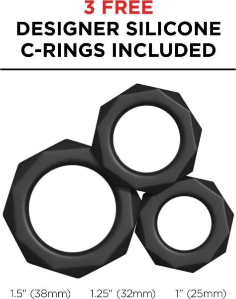 Stimolatore per pene PDX Elite Silicone Stimulator di Pipedream, in silicone nero