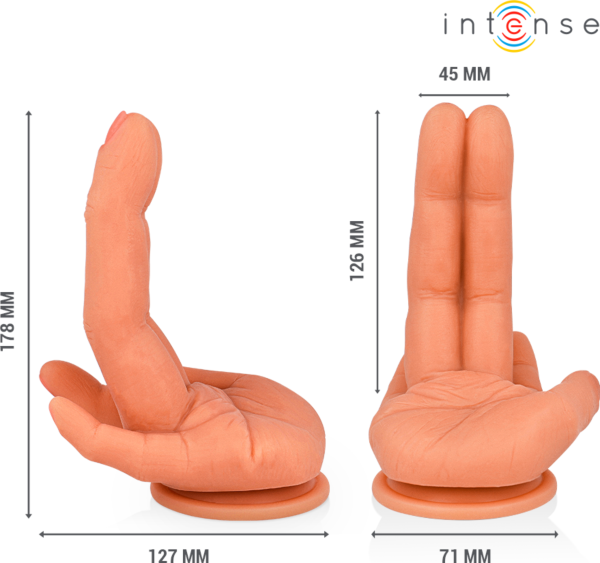 Dildo per il punto G Intense Leela, a forma di mano e con base a ventosa