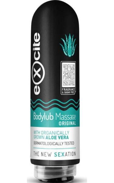 Flacone di gel da massaggio Excite Bodylub Aloe Vera da 200 ml