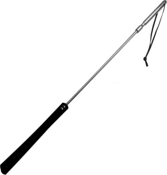 Frustino Metal Hard 70 cm con testa a due facce e manico metallico con laccio