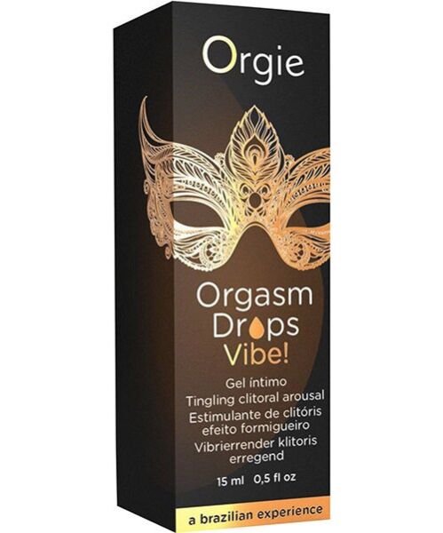 Flacone contagocce in vetro da 15 ml del gel stimolante Orgie Orgasm Drops Vibe