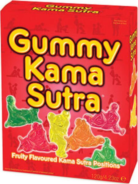 Confezione di caramelle gommose Gummy Kama Sutra 120 g di Spencer & Fleetwood, a forma di posizioni del Kamasutra