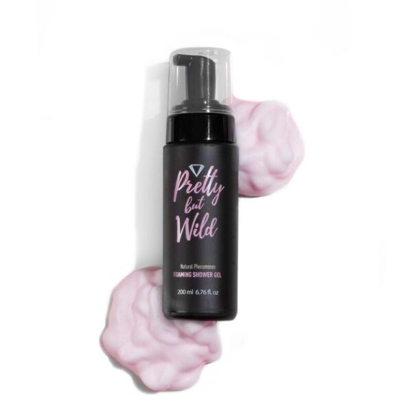 Flacone con pompa schiumogena del Foaming Shower Gel Pretty But Wild di Secret Play, 200 ml