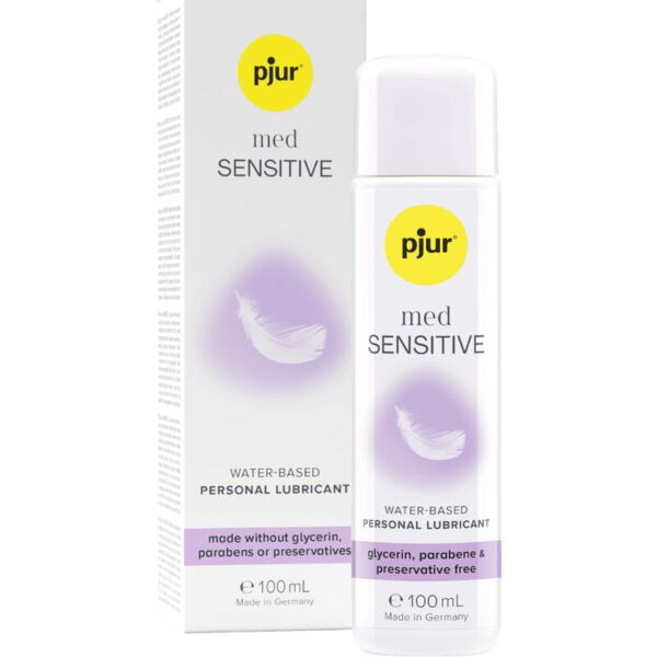 Lubrificante a base d'acqua Pjur Med Sensitive Glide nei formati da 2 ml e 100 ml
