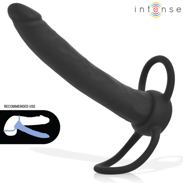 Dildo anale Intense Lucas con anello per il pene e anello per i testicoli integrati