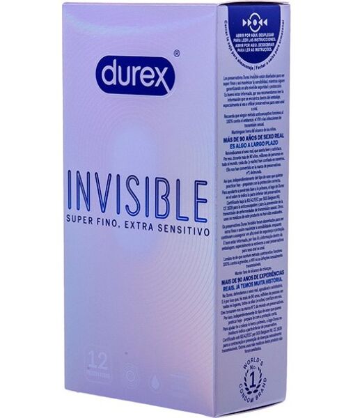 Confezione da 12 preservativi Durex Invisible Ultra Fino