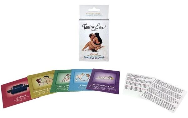 Gioco di carte Kheper Games Tantric Sex, con la sua scatola e alcune carte