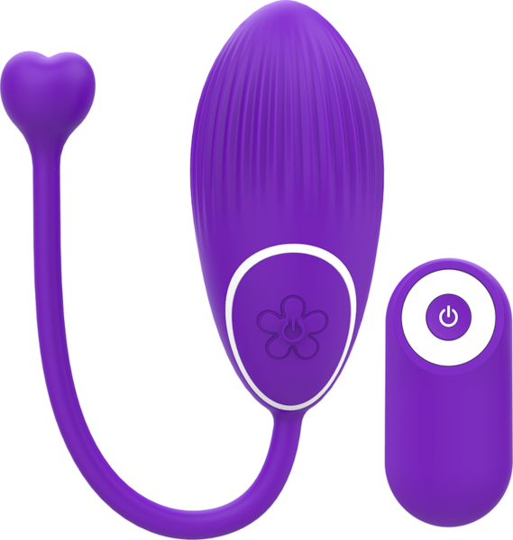 Vibratore Galatea Otto lilla e bianco con telecomando