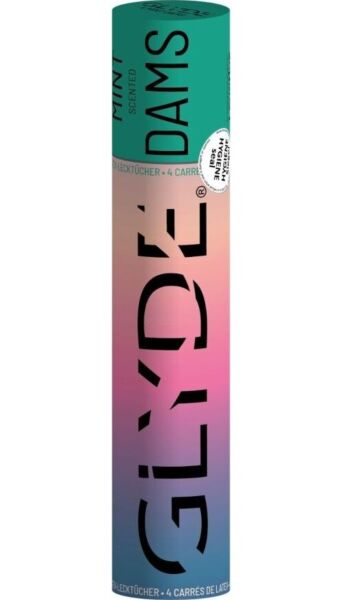 Confezione di dental dam in lattice Sheer Glyde Dams per il sesso orale