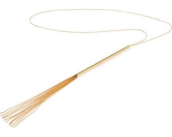 Collana frustino a catene metalliche dorate Magnifique Necklace Whip di Bijoux Indiscrets