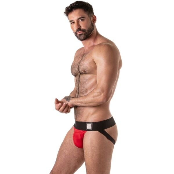 Jockstrap Locker Gear Wide Waistband con la fascia elastica larga e la placca metallica del logo