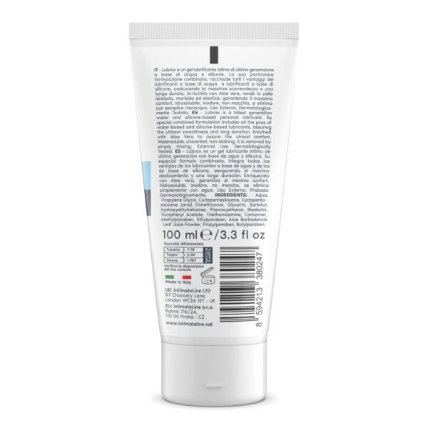 Lubrificante anale ibrido IntimateLine Lubrax da 100 ml