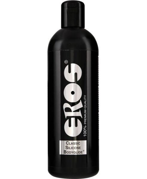 Lubrificante al silicone Eros Classic Silicone Bodyglide nella sua confezione