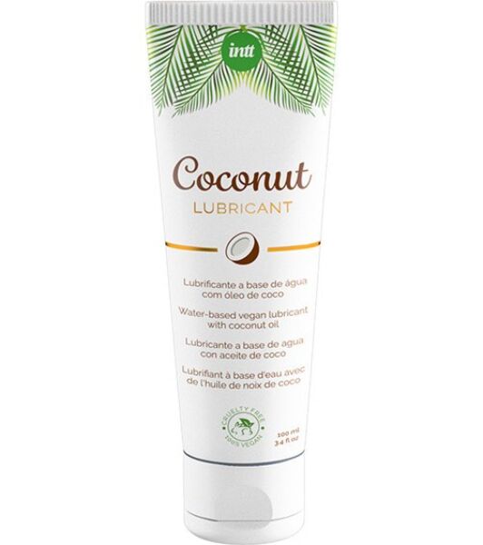 Flacone da 100 ml del lubrificante a base d'acqua INTT Vegan Coconut