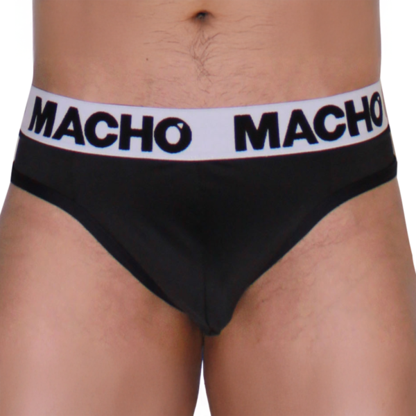 Jockstrap Macho Underwear MTG002 visto davanti e dietro, con le due fascette posteriori